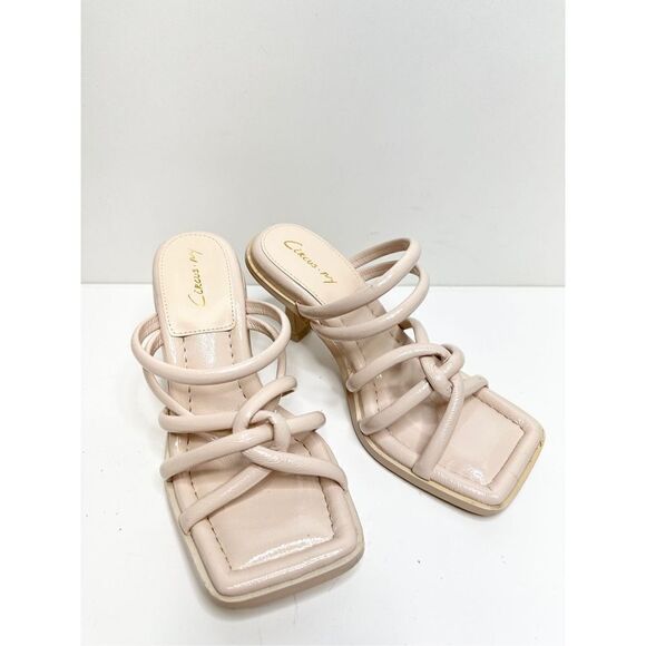 Circus By Sam Edelman Sandala Womens Size 7 Tan Square Toe Slip On Heels - Picture 2 of 8